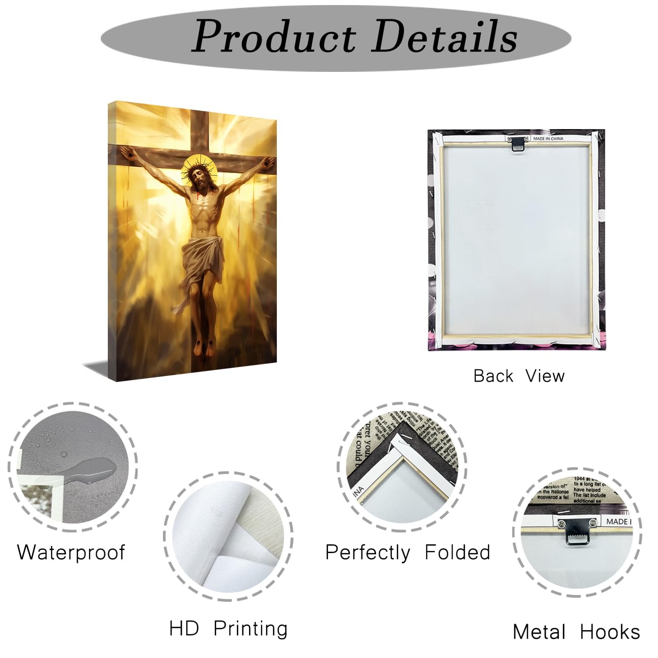 Amazon.co.jp: ZQQART イエス キャンバス ウォールアート イエス